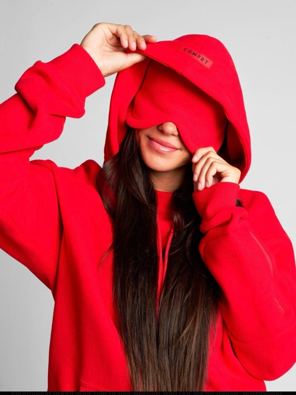 Comfrt Unisex Red Pullover Hoodie